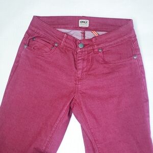 Only Women's XS Raspberry Stretch Skinny Jeans Pants